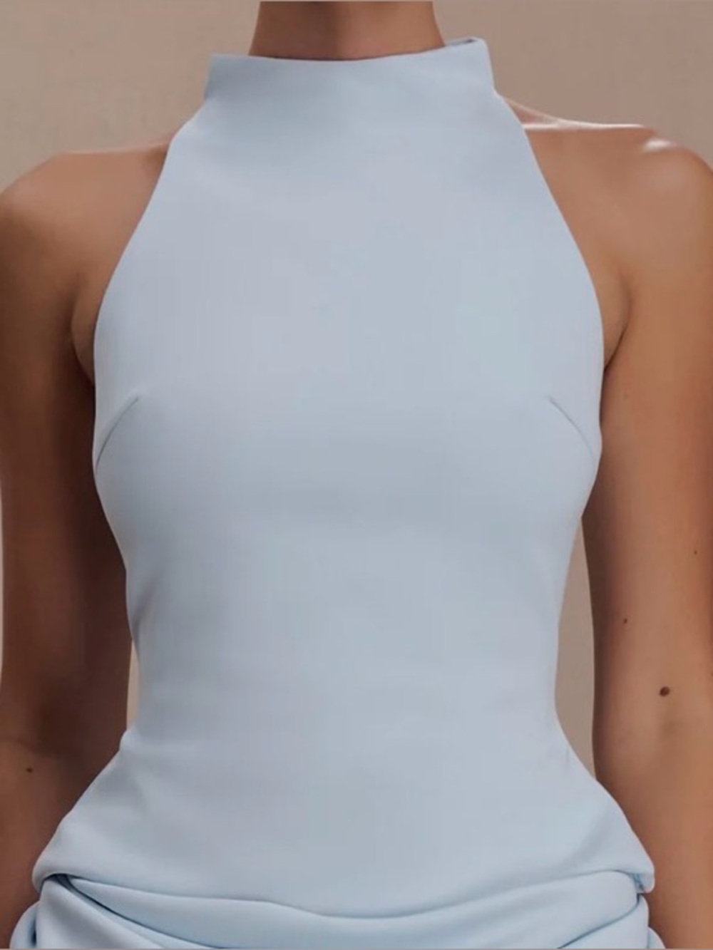 (NWT) Meshki Pale Blue High Neck Camisole